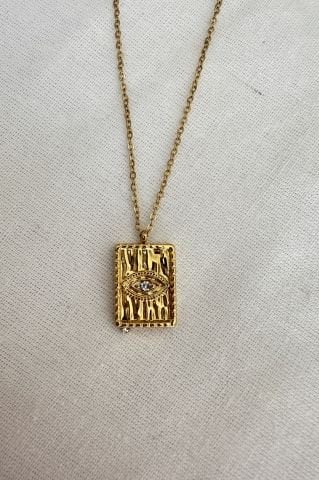 Çelik Gold Madalyon Kolye