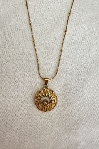 Çelik Gold Madalyon Kolye