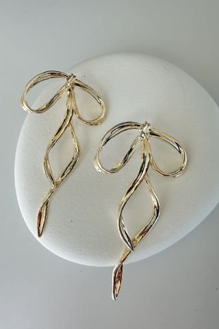 Gold Metal fiyonk Küpe