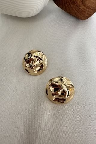 Gold bombeli küpe