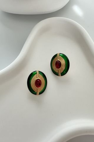 Yeşil Vintage Küpe