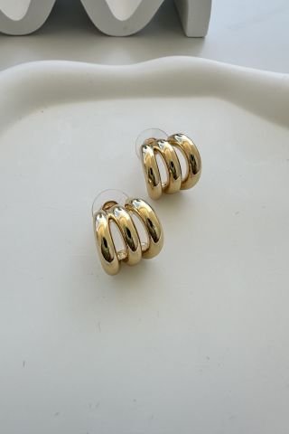 Gold Çoklu Görünümlü Küpe