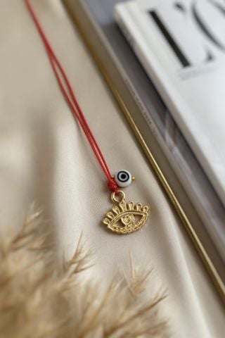Ayarlanabilir Gold Göz İp Kolye