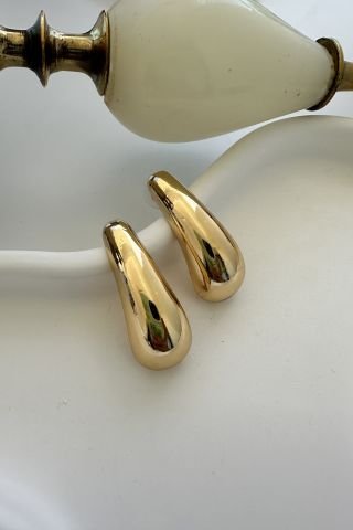 Gold Uzun Tasarım Küpe