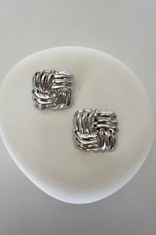 Silver Plaka Küpe