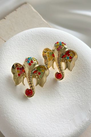Gold Tasarım Fil Küpe