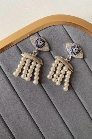 Marka Model İncili Detaylı Göz küpe