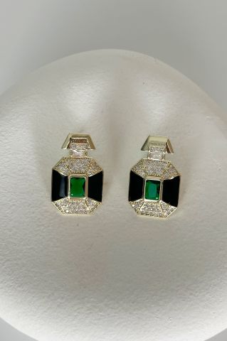 Gold Marka model Renkli Taşlı Küpe