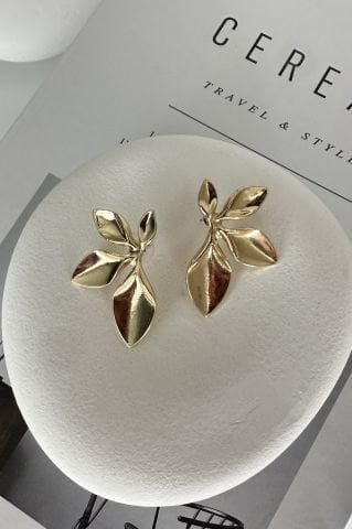 Gold Marka Model Yaprak Küpe