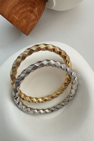 Gold -Silver 2’li Yaylı Bileklik