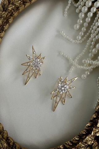 Gold Tasarım Yıldız Küpe