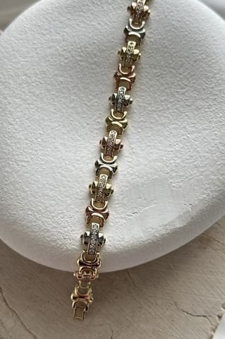 Gold-Gümüş-Rose Xuping Bileklik