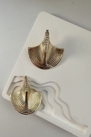 Gold Vintage Tasarım Küpe