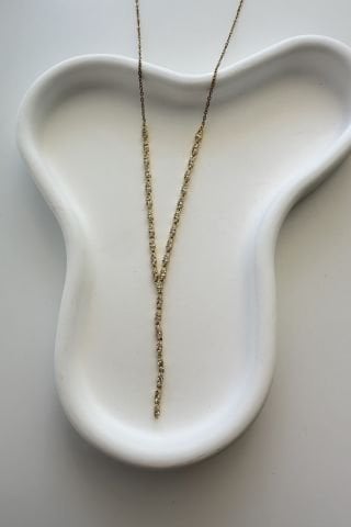 Gold Zirkon Taşlı Kolye
