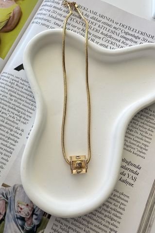 Gold Pirinç Kaplama kolye