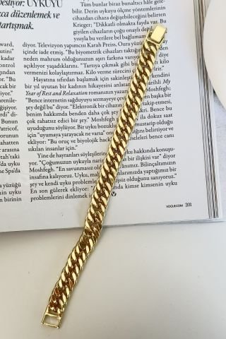 Gold Çelik Zincir Bileklik