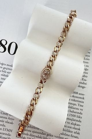 Vip Kapalma Rose-Gold Taşlı bileklik